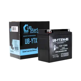 Ub-ytx14-bs-dl177 Upstart Battery Replacement For 1998 Honda Vt750c Shadow 750 Cc Factory Activated Maintenance