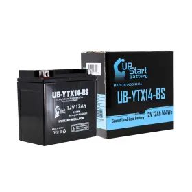 Ub-ytx14-bs-dl208 Upstart Battery For 2004 Honda Vt1100c2 Shadow Sabre 1100 Cc Factory Activated Maintenance Free