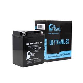Upstart Battery Ub-ytx14ahl-bs-dl386 Ub-ytx14ahl-bs Replacement For 2008 Suzuki Ls650 Savage S40 650 Cc M