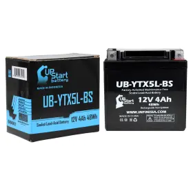 Ub-ytx5l-bs-dl163 Upstart Battery Replacement For 2008 Honda Crf250x 250cc Factory Activated Maintenance Free