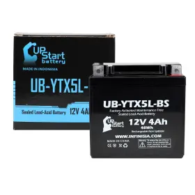 Ub-ytx5l-bs-dl243 Upstart Battery Replacement For 2009 Kymco People 50cc Factory Activated Maintenance Free