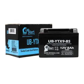 Ub-ytx9-bs-dl343 Upstart Battery Replacement For 2011 Suzuki Dr650se 650cc Factory Activated Maintenance Free