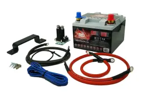 Ft410 Utv Stereo 636350489419 Polaris Rzr 2nd Battery Kit Second With Full Throttle 12v Bat