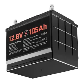 Vevor 197988359616 12v 105ah Dual Purpose Lifepo4 Lithium Battery 1000 Cca Group 24 Lithium-ion S