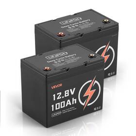 Vevor Hd-12100-12 2 Pack 12v 100ah Deep Cycle Lifepo4 Battery Bms Lithium Iron Phosphate