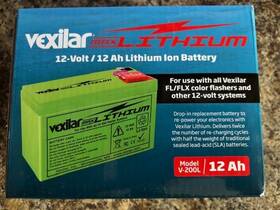 Vexilar V-200l -max- 12-volt / 12ah Lithium Ion Battery
