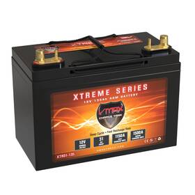Vmax Tanks Xtr31-135 Group 31 Agm Dual Purpose 12v 135ah 1500mca Deep Cycle 12 Volt