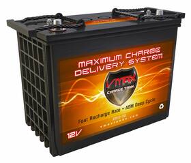 Vmaxtanks Xtr12-155 Open Box Vmax 155ah Agm Deep Cycle Battery Bci Gc12 12v Golf Cart