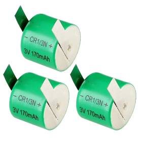 Volcell Battery Vcb-cr1/3n-t 3x 3v 170mah Cmos Memory Lithium With Tabs Compatible C2l76 Dl1/3n Fs
