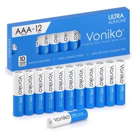 Voniko 0316516 Ultra Aaa Batteries 12 Pack - Alkaline Triple A Battery Long-lasting F