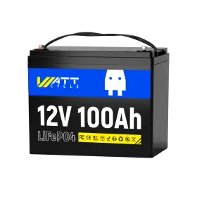 Wt12v100ah100 Wattcycle 100bms 12v 100ah Lifepo4 Lithium Battery Bms Deep Cycle For Trolling Motor