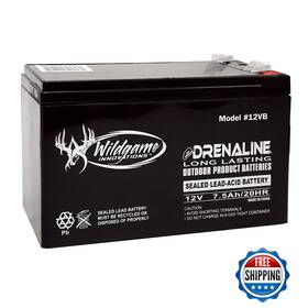 Wildgame Innovations B0031aupoc 12v Edrenaline Rechargeable Battery For Game Feeders Outdoo