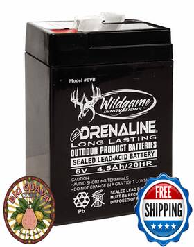Wildgame Innovations B005wmreka 6v Edrenaline Rechargeable Battery Game Feeder Outdoor