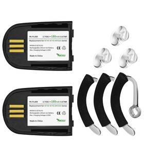 Wuhao 84598-01 2-pack 82742-01 Battery Upgraded 180mah For Plantronics Savi Wh50