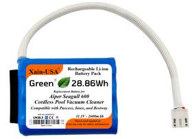 Xain-usa Cl1101-bp 11.1v 2600mah Replacement Battery For Aiper Seagull 600 Cordless Pool Vacuum