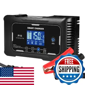 B0g8fc1xcl Yhchkj Battery Charger 0-15a 12v/24v Lithium 9 Stage With Pulse