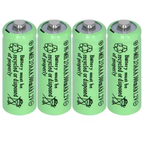 3aaa Yibatopow 753878490267 4 Packs Ni-mh 2/3aaa 1.2v 300 Mah Rechargeable Batteries Button Top 3 A Batte