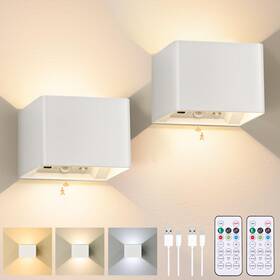 Yochoice B0f6d3zmg6 Motion Sensor Wall Light Indoor Set Of 2 6000mah Wireless Rechargeable Battery