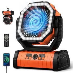 Yogin B0czgz886p 20000mah Rechargeable Portable Camping Fan 360 With Led Light