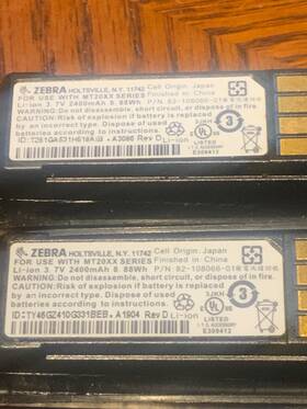 Zebra Kt-btymt-01r/82-108065-01 10pcs 82-108066-01 Battery Pack For Mt20xx Series Scanner Kt-btymt-01r
