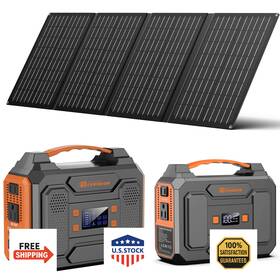 Zerokor B0f8j39b45 Portable Solar Generator With Panel 300w Power Station Foldable S