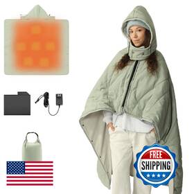Zonli B0fk9spbsx Heated Wearable Blanket - Portable Electric Battery Rechargeable
