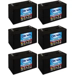 Crown 12CRV110 12V Group 31 Agm Deep Cycle Battery, 110AH 20HR Rate - 6 Pack New. Price: $2399.99.