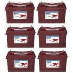 6PC Trojan Motive 30XHS 12V 130AH Marine Rv Deep Cycle Battery Group New. Price: $2106.00.