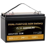 Weize Bci Group 31M Dual Purpose Agm Battery, 240RC 825CCA 12V 110AH Starter Used. Price: $160.99.
