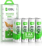 Ebl Pack Of Aa Batteries 2800MAH High Capacity Precharged Ni-mh New. Price: $21.81.