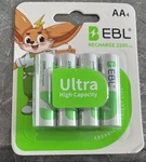 Ebl 4 Aa Rechargeable Batteries 2500 Mah Ni-mh High Performance New. Price: $15.59.