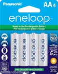 Panasonic Eneloop Aa 4 Pk New Generation Nimh Rechargeable Batteries 2100X. Price: $18.84.