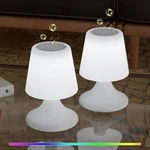 Rgb Cordless Led Table Lamp & Speaker For Outdoor Parties, IP44 Waterproof New. Price: $84.99.