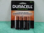 New Duracell Aa Rechargeable Batteries, Nimh Pack Of 4 - Sealed. Price: $13.49.