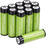 Amazon Basics 12-COUNT Rechargeable Aa Nimh Performance Batteries, 2000 Mah, New. Price: $21.09.