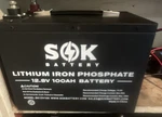 (4) Sok Battery Lithium Iron Phosphate 12.8V 100AH SK12V100 Rechargeable Used. Price: $268.00.
