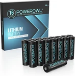 Powerowl Lithium Batteries Aa 16 Pack, High Capacity 1.5V Double Battery Long New. Price: $38.85.