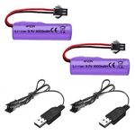 Amzzn 2PCS 3.7V 1000MAH Lipo Battery With Usb Charging Cable Rc Toy Car Batte... New. Price: $15.07.