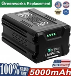 60V 5.0AH Replacement For Greenworks Pro Battery LB6051 LB604 LB602 B6025 New. Price: $89.99.