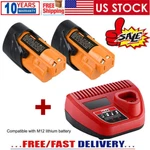 For Aeboren Battery&charger New M12 Lithium Ion Xc Extended Capacity 48-11-2460. Price: $34.95.