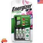Energizer Rechargeable And Battery Charger With 4 Nimh Batteries New. Price: $15.50.