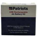 4PATRIOTS Pack Aa Usb Rechargeable Batteries Emergency Preparedness Kit New. Price: $19.99.