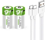Usb D Lithium Ion Rechargeable Battery, High Capacity 1.5V 12000MWH New. Price: $35.70.