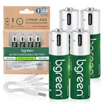 Bgreen 8PACK Usb Rechargeable Aaa Batteries 900MWH With Charging Cables New. Price: $34.99.