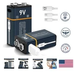 2 Pack 9 Volt Lithium Ion Rechargeable Batteries 650MAH W/ Usb-c Type Cable Bump New. Price: $21.99.