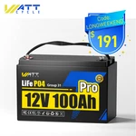 Wattcycle 12V 100AH Pro Group 31 LIFEPO4 Battery Lithium 110A Bms Rv Solar Panel New. Price: $239.99.