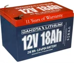 12V18AH Life PO4, Deep Cycle Lithium Battery Dakota 11 Yr Warranty New. Price: $199.00.