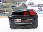 Milwakee M18 Red Lithium Xc 5.0 Ah 18V Battery Pack 48-11-1850 Tested Used. Price: $45.00.
