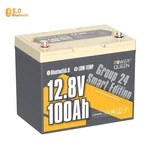 Power Queen 12V 100AH Smart Bluetooth Group 24 LIFEPO4 Battery For Solar Rv Boat New. Price: $239.99.