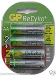 Gp Recyko Aa Nimh Pre-charged Rechargable 1.2V 2100MAH 4 Batteries New. Price: $13.84.
